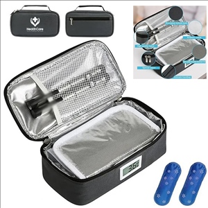 Portable Insulin Cooler Bag with Thermometer